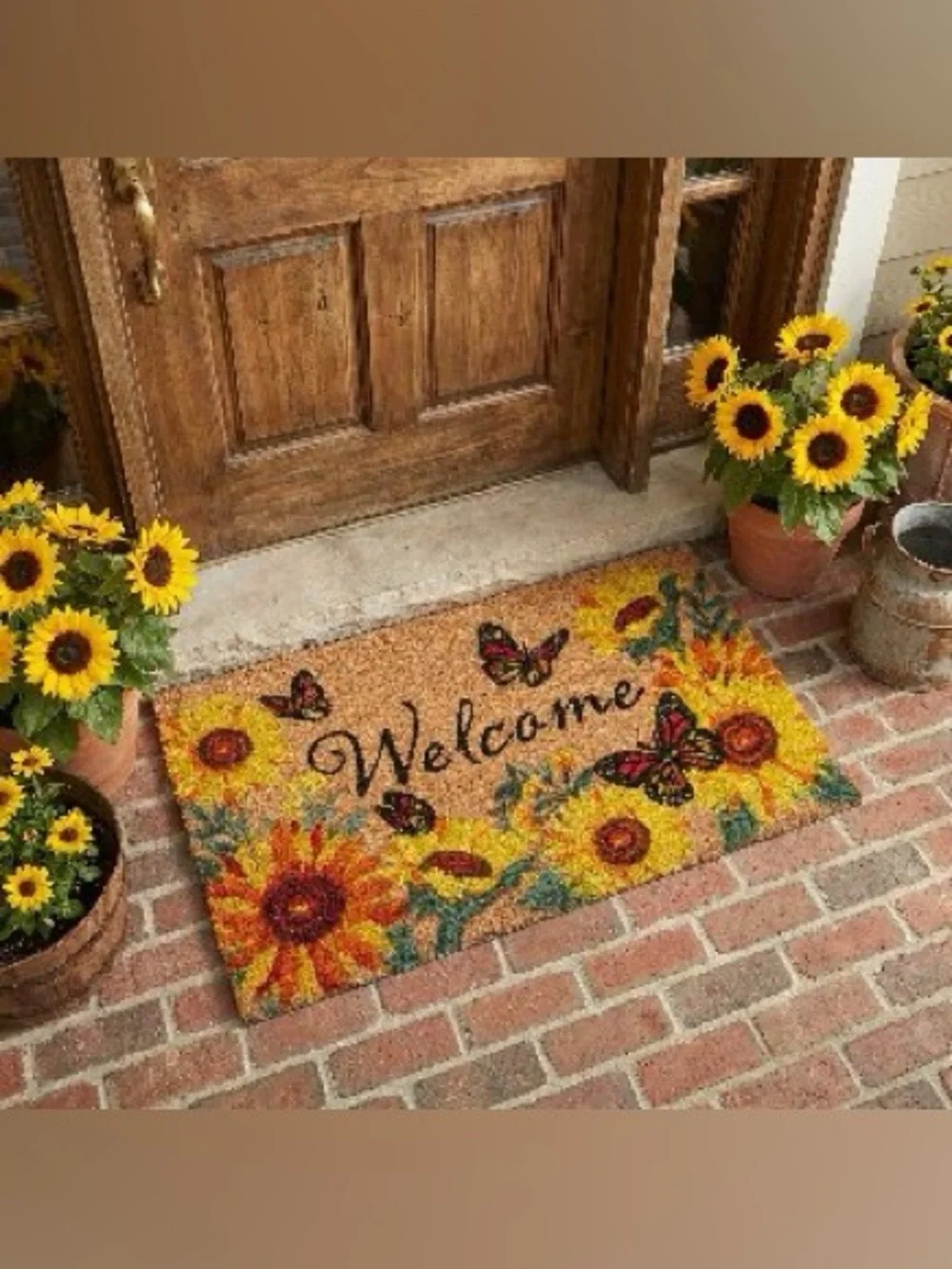 Welcome Butterflies 17x29” Floor Door Mat